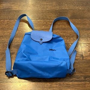 Longchamp blue backpack